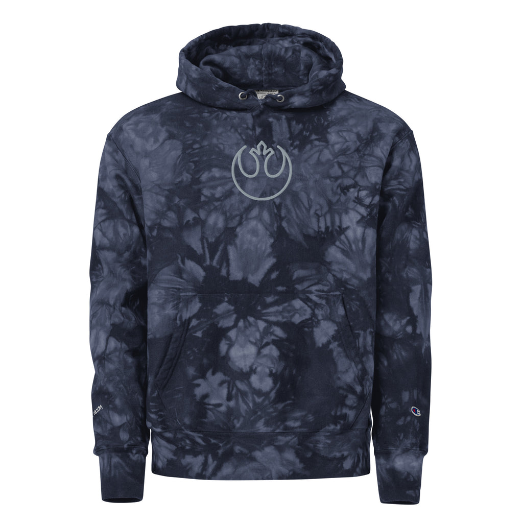 Rebel Scum Embroidered Unisex Champion tie-dye hoodie