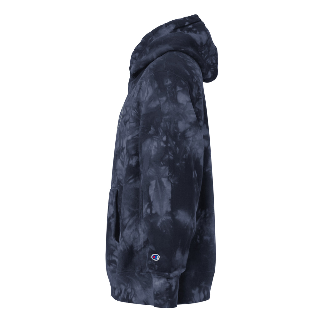Rebel Scum Embroidered Unisex Champion tie-dye hoodie