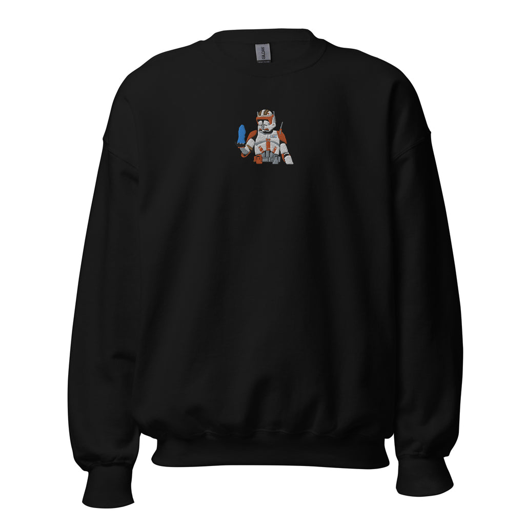 "Orange Clone Commander" Embroidered Sweatshirt