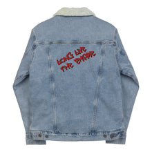 Load image into Gallery viewer, Long Live The Empire Embroidered denim sherpa jacket
