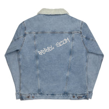 Load image into Gallery viewer, Rebel Scum Embroidered denim sherpa jacket
