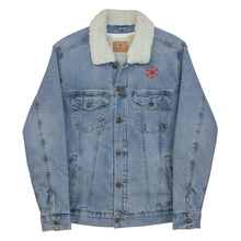 Load image into Gallery viewer, Long Live The Empire Embroidered denim sherpa jacket
