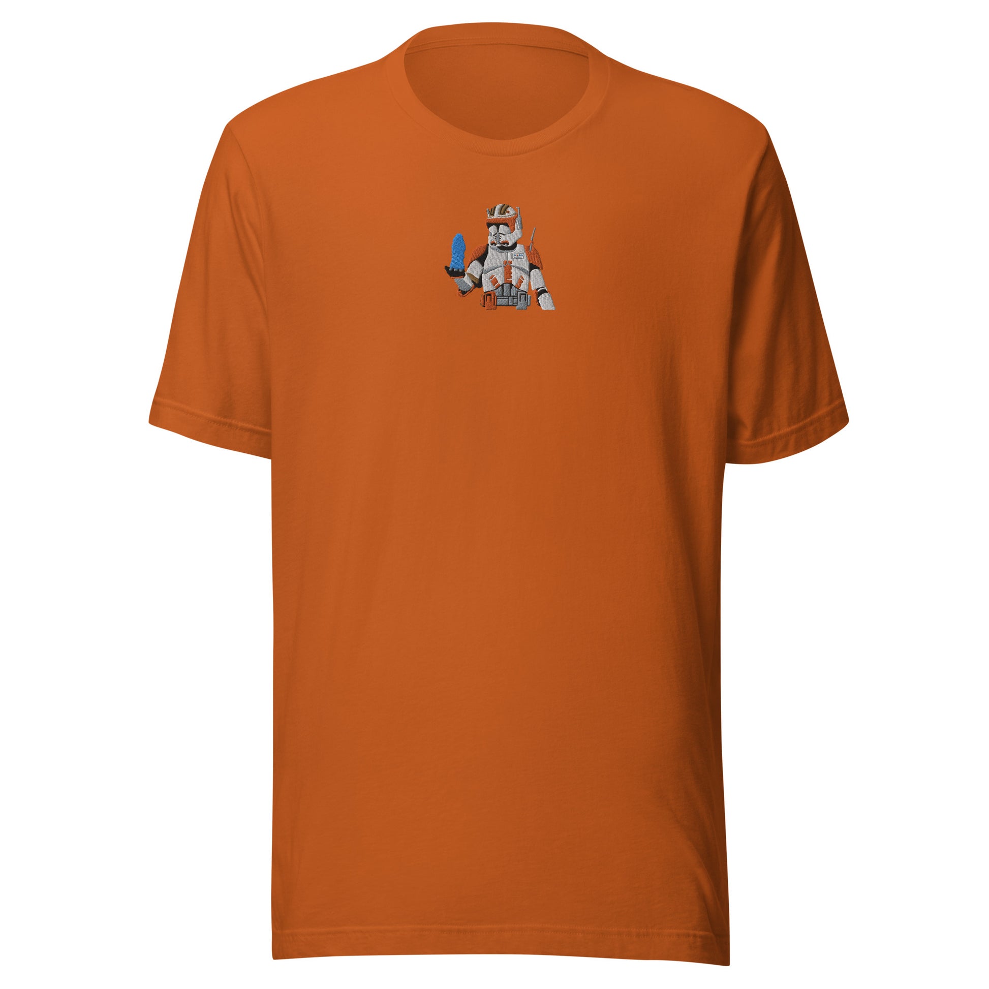 "Orange Clone Commander" Embroidered t-shirt
