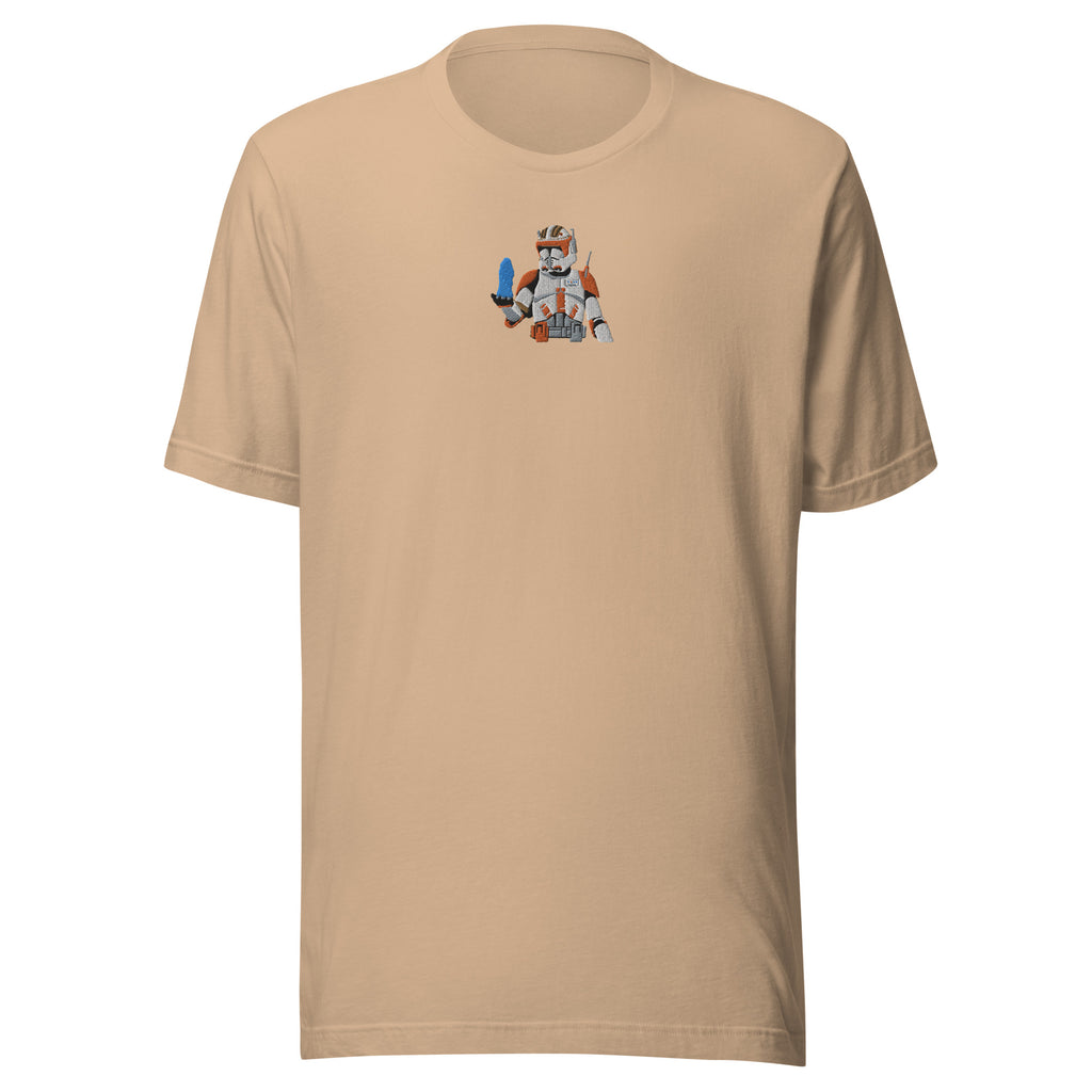 "Orange Clone Commander" Embroidered t-shirt